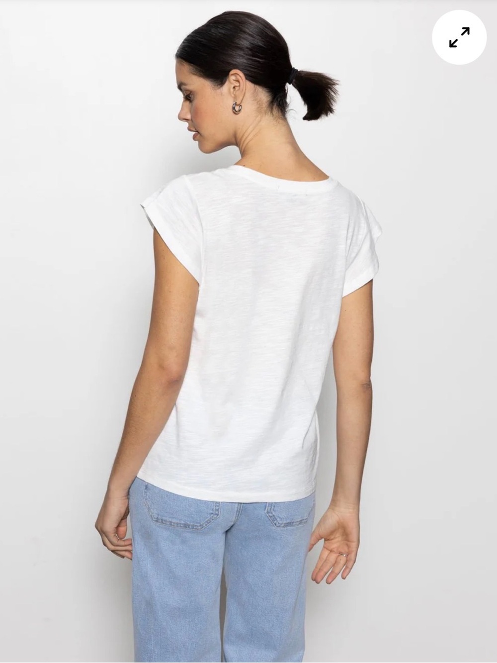 Sanctuary White Scoop Neck Short Sleeve Tee - Picture 15 of 16
